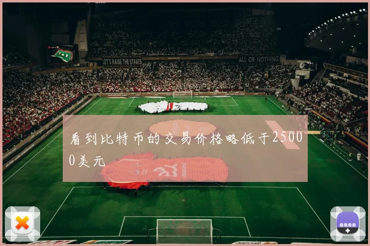 看到比特币的交易价格略低于25000美元